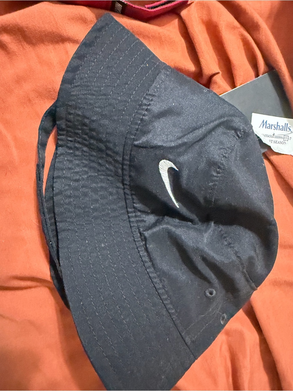 Nike Black Bucket Hat with Swoosh Logo